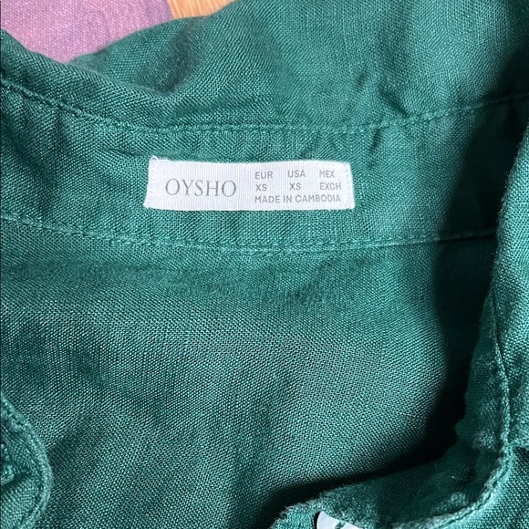 Green Button Down Shirt - Picture 5 of 6